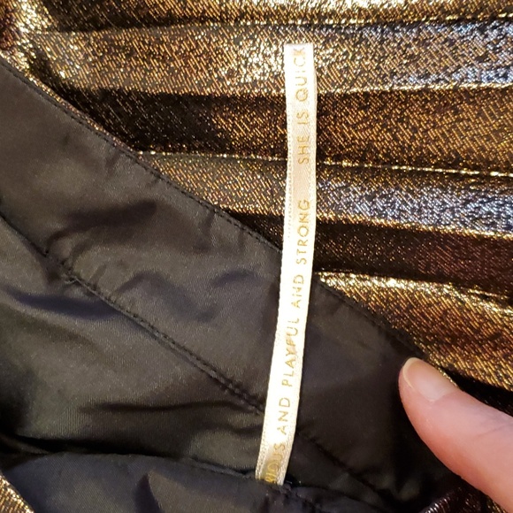 Kate Spade Metallic Pleated Skirt - Picture 3 of 9